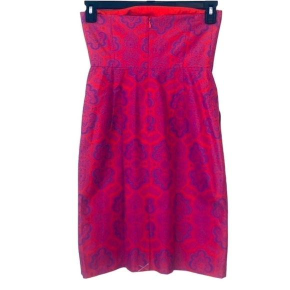 NWT J. Crew Barbiecore Ella Purple Orange Medallion Paisley Pattern Dress size 0 - Picture 5 of 14